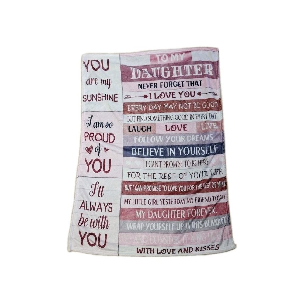 To My Daughters Blanket Fleece Throw Blanket 30x40